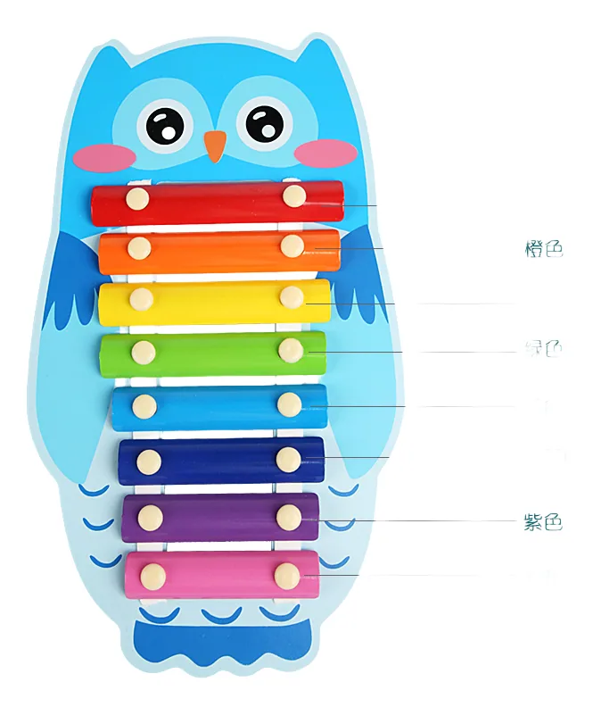 Baby Educational Carton Wooden Mini Xylophone Interesting Animal Style Piano Toy with Sticks — wooden montessori & early learning wholesale