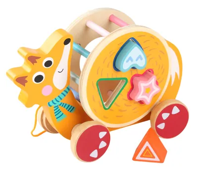 Fashion Pull Along DIY Wooden S Sorter Toy Cartoon Animals Unisex for 2-4 & 5-7 Years Old Kids view 2