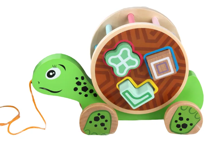 Fashion Pull Along DIY Wooden S Sorter Toy Cartoon Animals Unisex for 2-4 & 5-7 Years Old Kids — wooden baby & toddler (0-3) wholesale