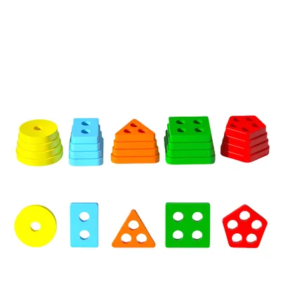 Color Recognition Stacker S Sorter Wooden Puzzles for Toddlers and Kids Unisex Learning Gift — wooden puzzles & tangrams wholesale
