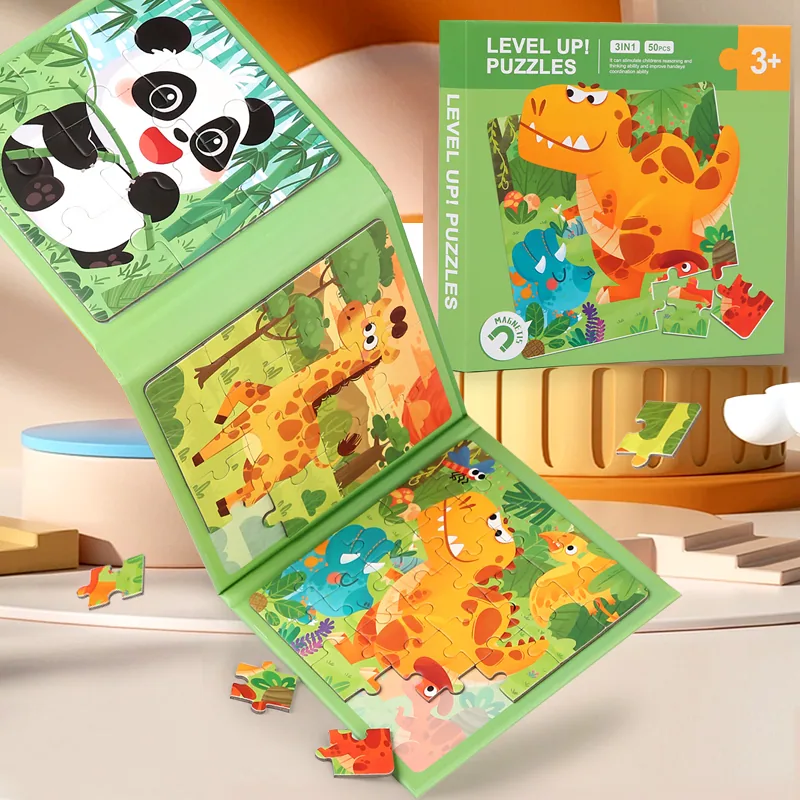 Fun 3d Paper Puzzle Toys for Kids Unisex Wooden Puzzles Cardboard 3d Magnetic Puzzle Book — wooden puzzles & tangrams wholesale