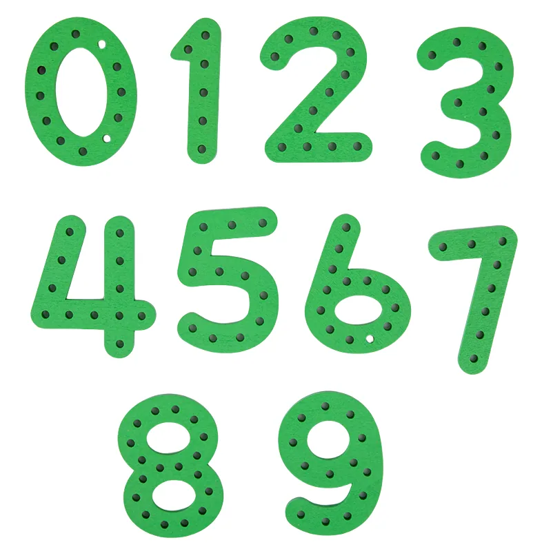 Children's Wood Block Set Cognitive Matching Letter Puzzle and Number Rope Building Model Toy — wooden building blocks & construction wholesale