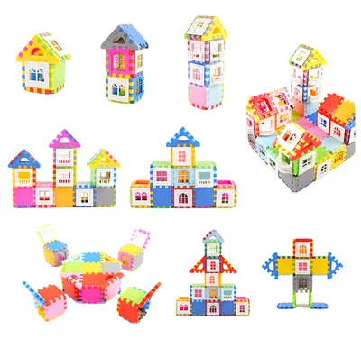 Unisex Children's Educational Building Block Sets Plastic DIY Toys for Boys & Girls Aged 3-6 — wooden building blocks & construction wholesale
