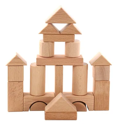 22 Wood Box Log Building Blocks Natural Large Wood Cube Block Stacking Building Blocks Game view 3