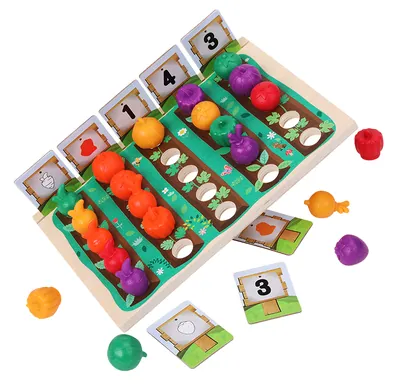 Unisex Montessori Simulation Farm Plantation Wooden Toys Colourful Learning Classification view 2