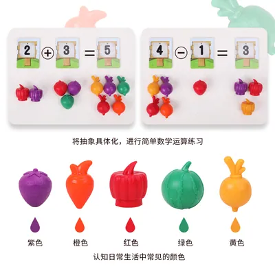 Unisex Montessori Simulation Farm Plantation Wooden Toys Colourful Learning Classification view 3