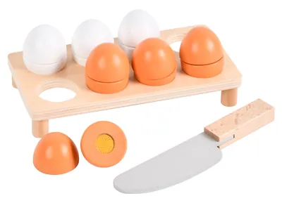 Wooden Kitchen Duck Eggs Toys Wooden Children's Simulated Family Toys Baby Cut Fruit Toys — wooden pretend play & role play wholesale