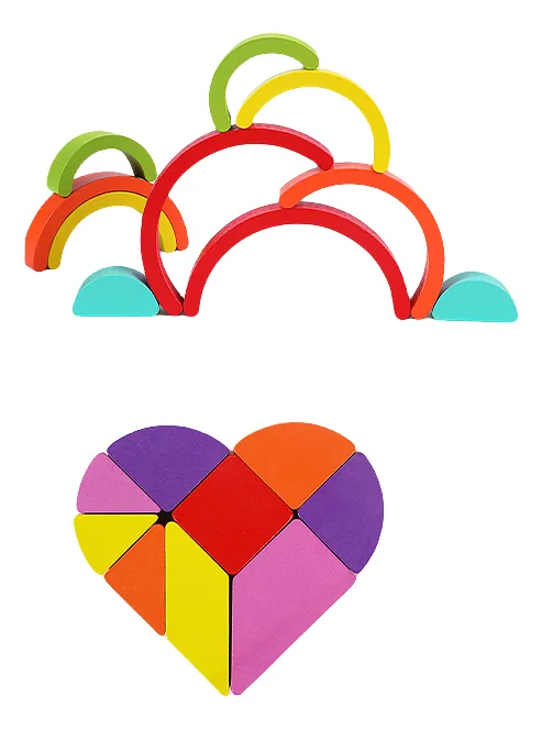 DIY 3d Magnetic Tangram Puzzle Blocks Montessori Toy for Kids for Children — wooden puzzles & tangrams wholesale