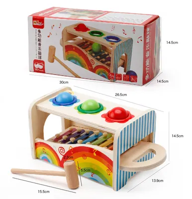 Multifunctional Music Knocking Table Early Training Toy for 2-4 & 5-7 Years Made of Plastic & view 3