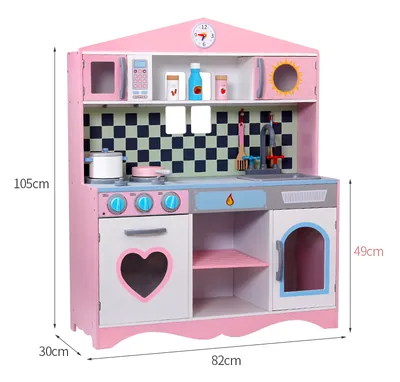 Quickly Delivery Wood Kitchen Toys For Girls Children Big Style Kids Kitchen Toys — wooden pretend play & role play wholesale
