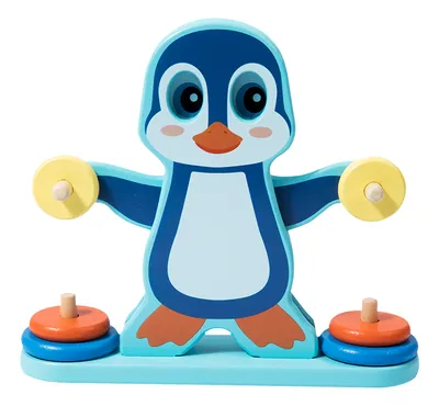 Early Education Wooden Penguin Scale Balance Puzzle Toy For Enlightenment Kindergarten Parent — wooden puzzles & tangrams wholesale