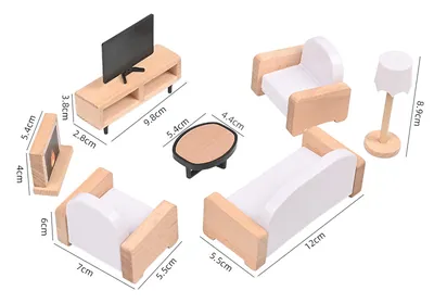 Wooden Furniture Scene Simulation Parent-child Interaction Family Member Games Early Education — wooden puzzles & tangrams wholesale