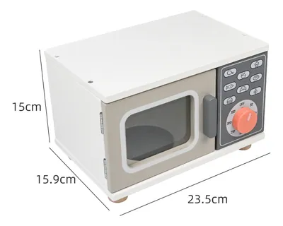 Wooden Early Education Puzzle Children Pretend Play Kitchen Simulation Small Kitchen Microwave — wooden pretend play & role play wholesale