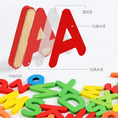 Kids Toy Spelling Game Alphabet Spelling Cards ABC Letter Matching Wooden Blocks Toy view 3