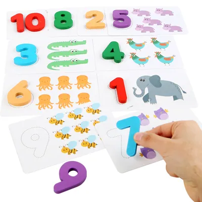 Kids Toy Spelling Game Alphabet Spelling Cards ABC Letter Matching Wooden Blocks Toy — wooden math & teaching aids wholesale