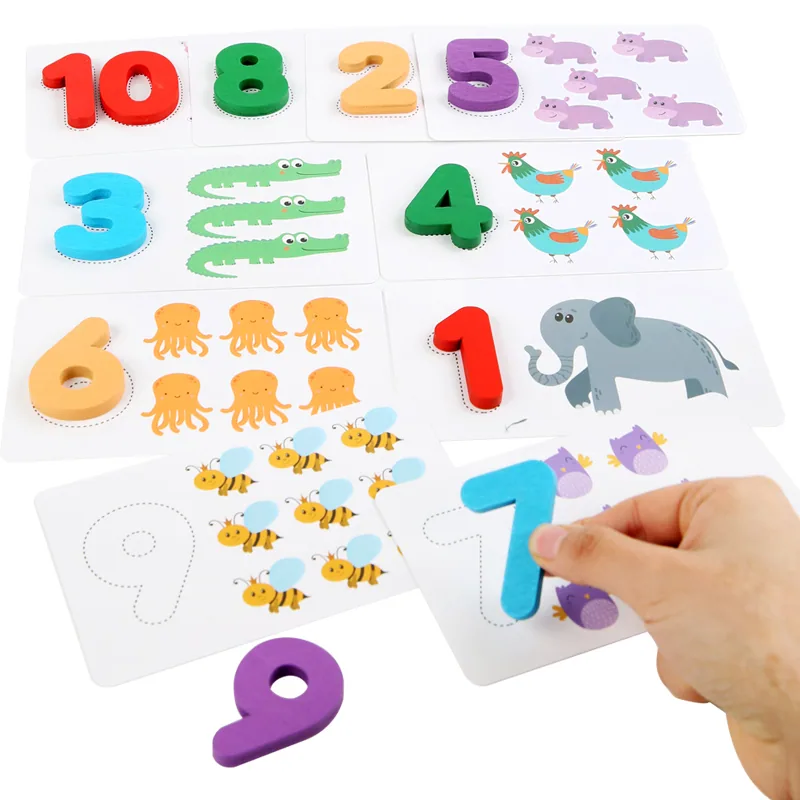 Kids Toy Spelling Game Alphabet Spelling Cards ABC Letter Matching Wooden Blocks Toy — wooden math & teaching aids wholesale