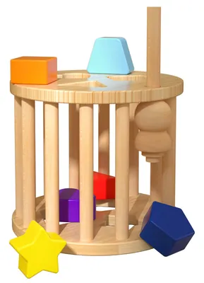 Montessori Children Shape Matching Smart Box Early Education Baby Round Brain Wheel Toys view 2