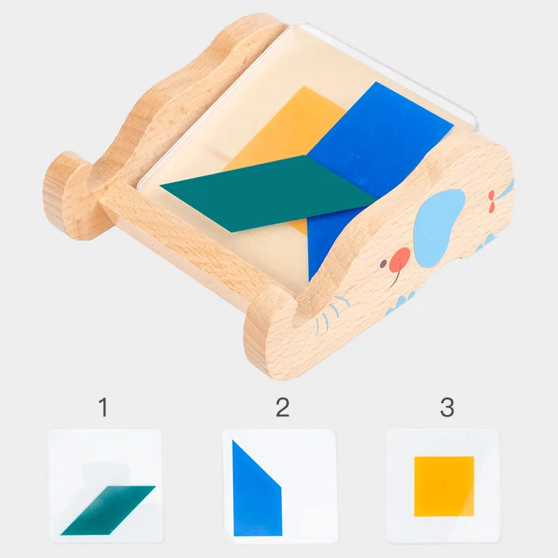 Logical Thinking Training DIY Toy Set Educational Geometric S Puzzle Cascading Shadow Figure — wooden puzzles & tangrams wholesale