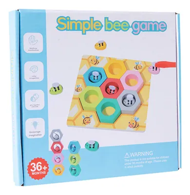 Montessori Early Education Beehive Game Wooden Childhood Color Cognitive Clip Small Bee — wooden montessori & early learning wholesale