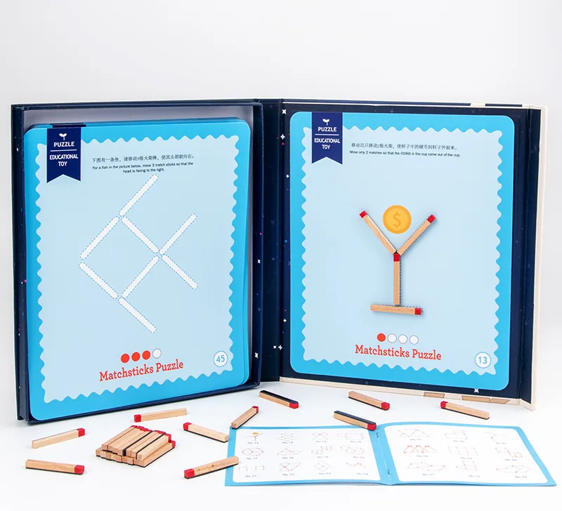 Xm004 Montessori Educational Match Games Set Kids Plywood Round Stick Toy for Training — wooden montessori & early learning wholesale