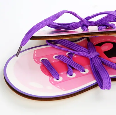 Montessori Wooden Hands-on Skill Shoelace Button Game Early Childh Education Threading Toy — wooden montessori & early learning wholesale