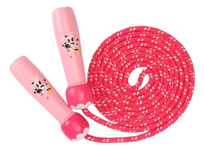 Sports Cotton Cord Rope for Boys and Girls Jump Rope with Wooden Handle for Age Range 2 to 4 view 5