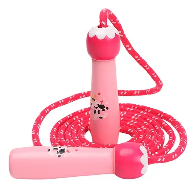Sports Cotton Cord Rope for Boys and Girls Jump Rope with Wooden Handle for Age Range 2 to 4 view 3