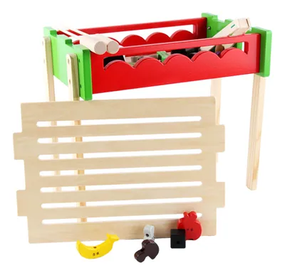 Large DIY Wooden Building Block Sets Kitchen Toy Set Children Barbecue Car Game Simulation Fun — wooden building blocks & construction wholesale