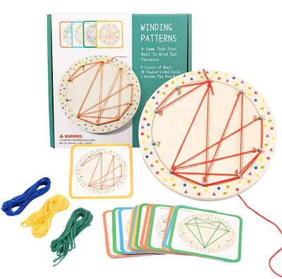 Children Learn Montessori Geometric Shapes To Match Creative Toys Educational Rope Pattern — wooden montessori & early learning wholesale