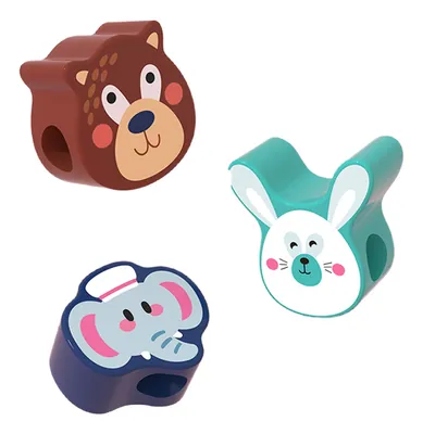 Custom Early Childhood Educational Wooden Cartoon Forest Animals Beads for Boys and Girls Aged view 2