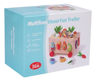 Multifunctional Toys For Kids Color Sorter & Building Block Car Geometry Matching Game — wooden building blocks & construction wholesale