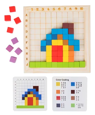 Baby Wooden Rainbow Count Building Blocks Montessori Educational Number Learning Toys For Kids — wooden building blocks & construction wholesale