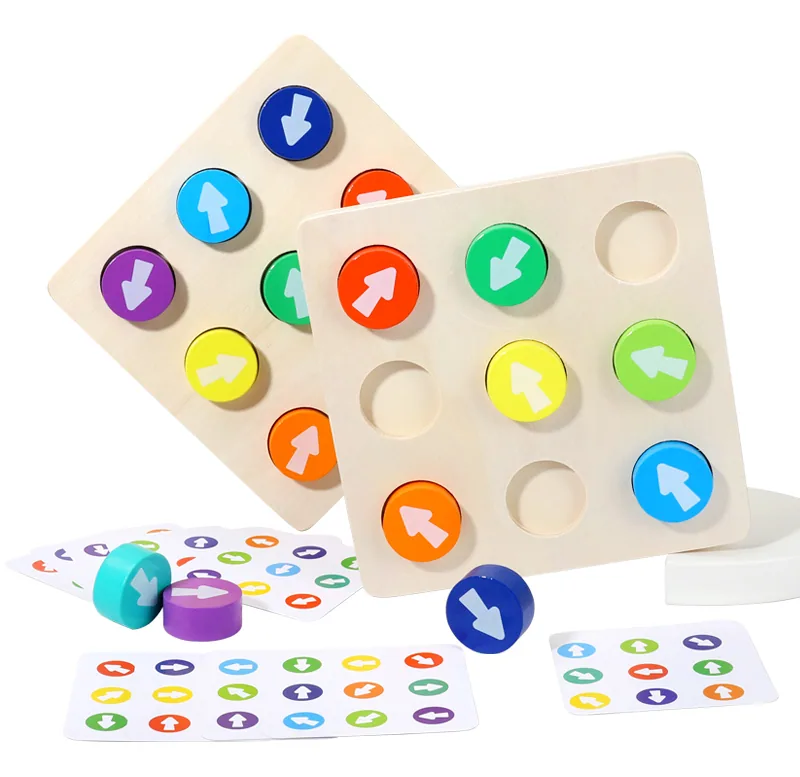 Color Direction Sensory Board Wooden Board Game Montessori Wooden Toys For Kids — wooden montessori & early learning wholesale