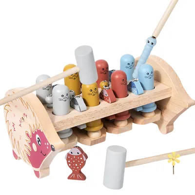 Knocking Blocks S Toys for Toddlers Unisex Wooden Truck Montessori Educational Wooden Made view 3