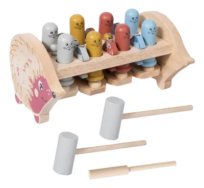 Knocking Blocks S Toys for Toddlers Unisex Wooden Truck Montessori Educational Wooden Made — wooden math & teaching aids wholesale