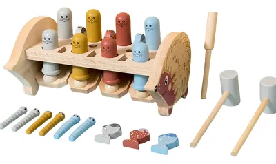 Knocking Blocks S Toys for Toddlers Unisex Wooden Truck Montessori Educational Wooden Made view 4