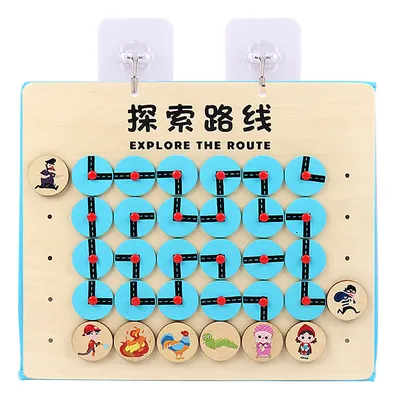 Montessori Toy Wood Puzzle Games for 3-6 Year Old Children to Explore the Route — wooden puzzles & tangrams wholesale