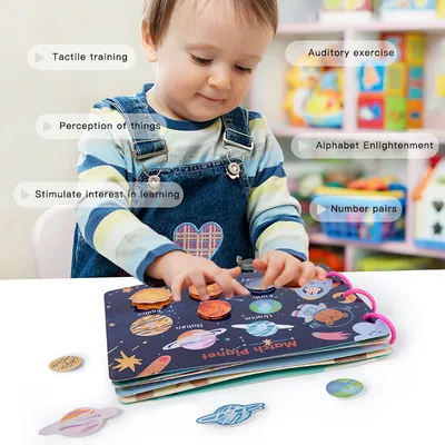 Montessori Baby Sticker Book Toy for Early Education Children's Common Sense Cognition Puzzle — wooden puzzles & tangrams wholesale