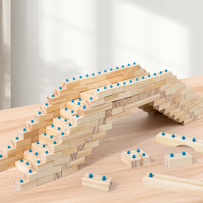 Unisex Wooden Building Toys 300 Wood Plank Pieces Educational Tinker STEM for 2-4 Years — wooden building blocks & construction wholesale