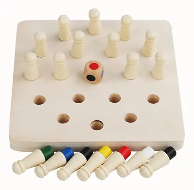 Unisex Wooden Memory Chess Game Educational Sorting Match Stick Toy for Kids 2-4 Years and 5-7 — wooden board games & logic wholesale