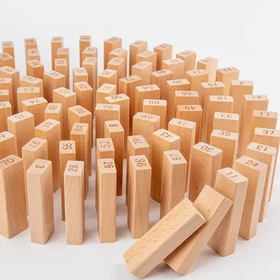 DIY Assembly Wooden Cube Building Block Tumbling Tower Pvc Sports Anime Model Toy Animal — wooden building blocks & construction wholesale