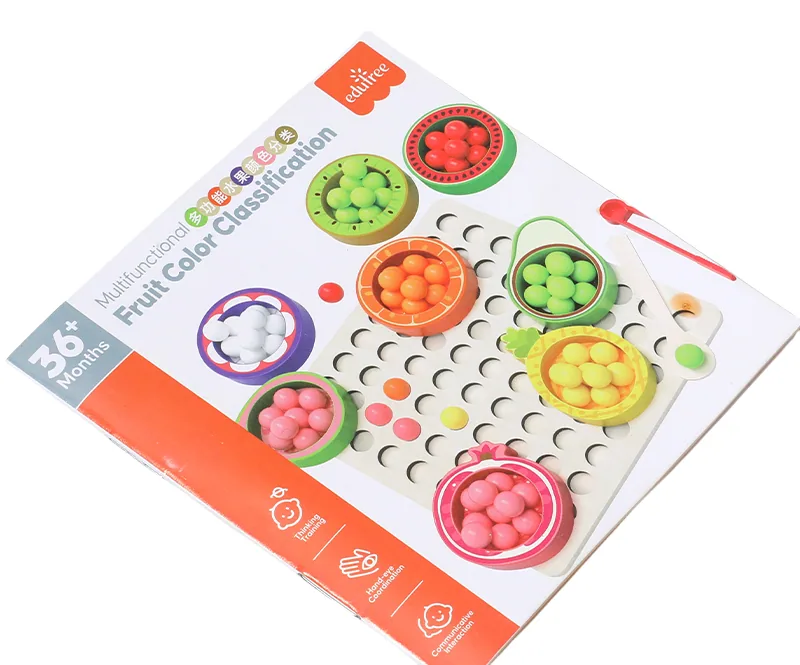 Unisex Wooden Children's Puzzle Toys Clip Beads Fruit Store Matching Board Baby Al Wooden — wooden montessori & early learning wholesale
