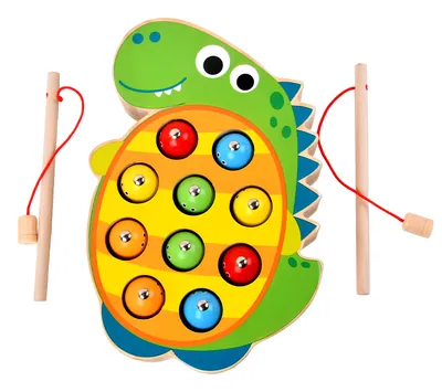 Kids Enlightenment Early Education Toys Wooden Cartoon Dinosaur Frog Fishing Puzzle Toys Fun — wooden puzzles & tangrams wholesale