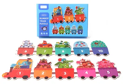Animal Digital Train Puzzle Creative Play Ideas Parent Child Interactive Toys view 2