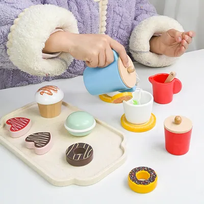 Montessori Wooden Handiccraft Toy Afternoon Play Party Tea Party For Toddlers Children Boys — wooden montessori & early learning wholesale
