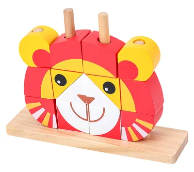 Mutants Animal Building Blocks Toy Educational Wooden Stacking DIY Game Set Model Toy for Kids view 3