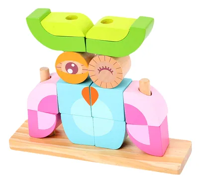 Mutants Animal Building Blocks Toy Educational Wooden Stacking DIY Game Set Model Toy for Kids view 5