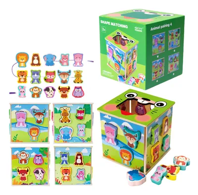 Unisex Montessori Sensory Sorting Wooden Toys Baby Parish S Matching Threading Games Fine view 4