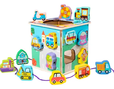 Unisex Montessori Sensory Sorting Wooden Toys Baby Parish S Matching Threading Games Fine view 2