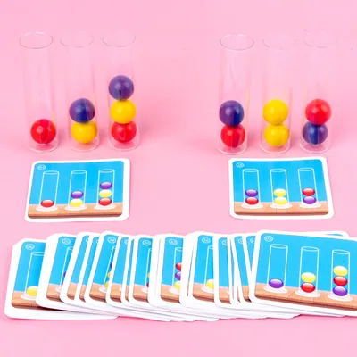 Montessori Children's Logical Thinking Training Bead Jigsaw Puzzle Colored Wooden Toys Ages 3+ — wooden puzzles & tangrams wholesale
